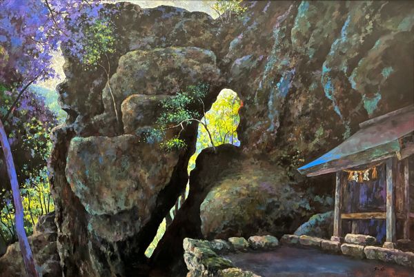 第74回 光陽展　委員　杉原 孝芳　（ｽｷﾞﾊﾗ ﾀｶﾖｼ）　祈りの岩山　(油）F120<